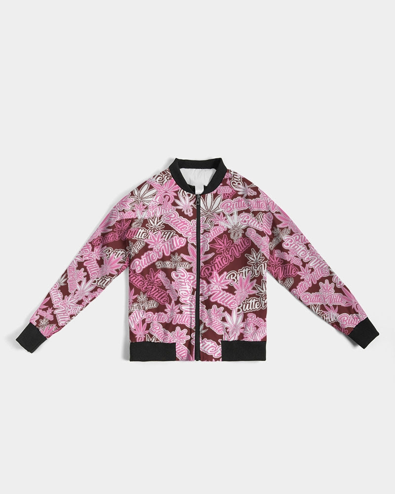 cluttered n Buttered pink Women's Bomber Jacket | ButterVille420